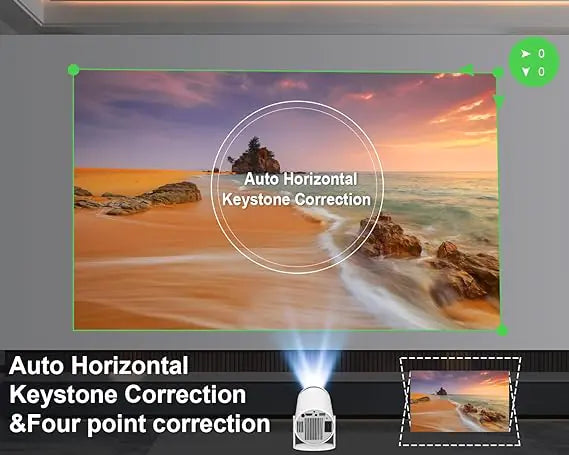 Mini Projector 4K 1080P Support, Portable Projector WiFi6 BT 5.0 Android 11